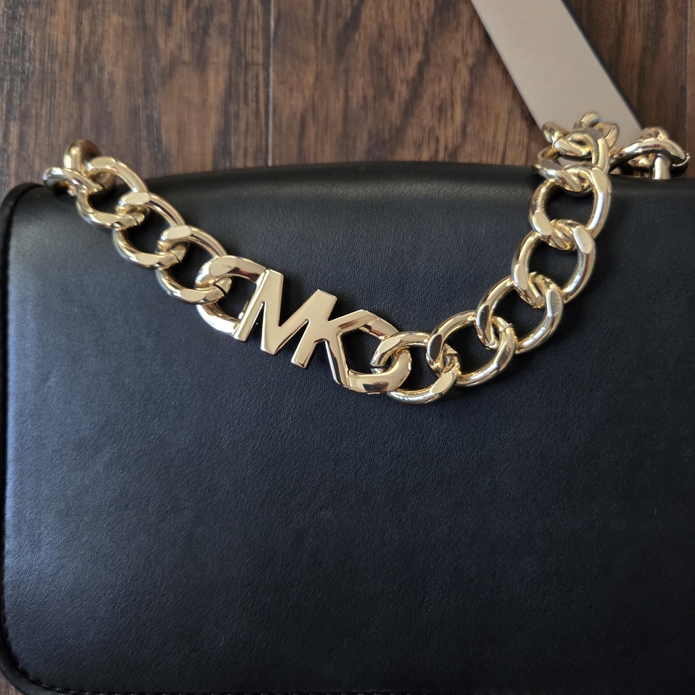 Michael Kors Black Belt Bag with Gold Chain - Picture 3 of 8